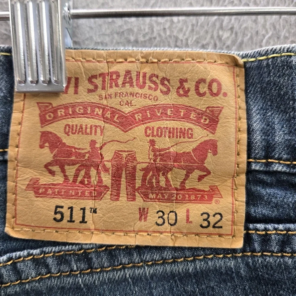 Levi's 511 Men Jeans 30X32 Blue Denim‎ Slim Fit 29